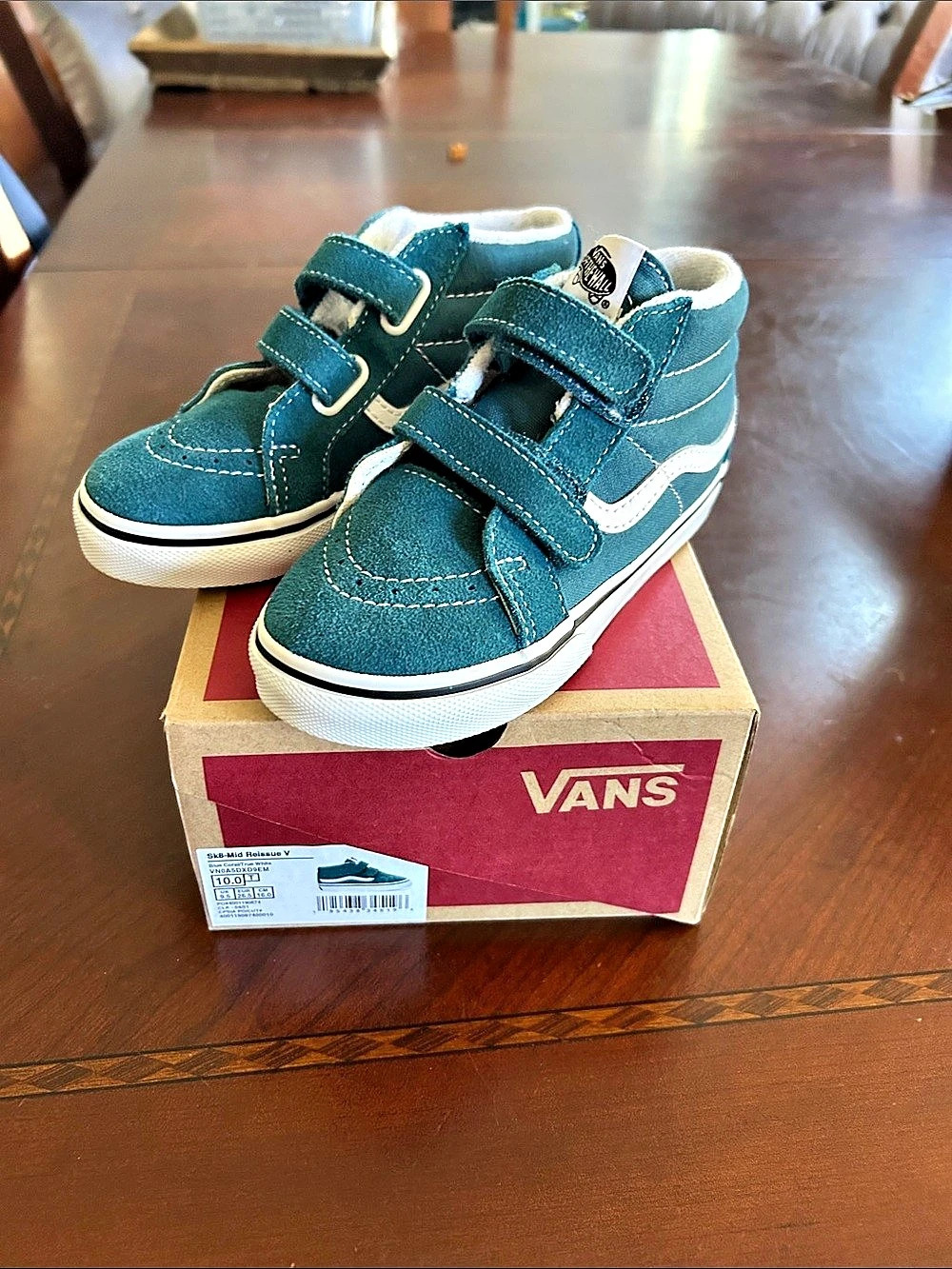 Vans Sk8-Mid Reissue V Kids Sneakers Blue & White Size US 10